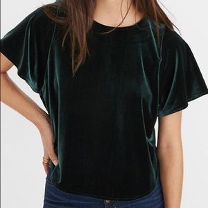 SOLD Madewell Velvet Butterfly Top